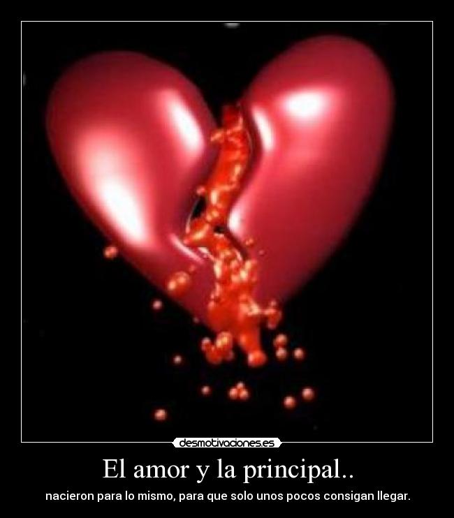 El amor y la principal.. - nacieron para lo mismo, para que solo unos pocos consigan llegar.