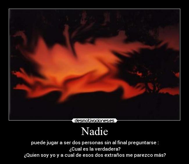 carteles nadie preguntarse fingir dos caras verdad mentira duda extrano perfecto parecer desmotivaciones