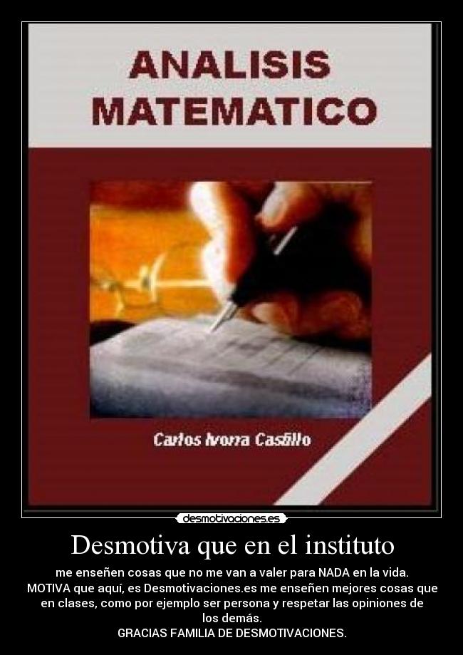 Desmotiva que en el instituto - 