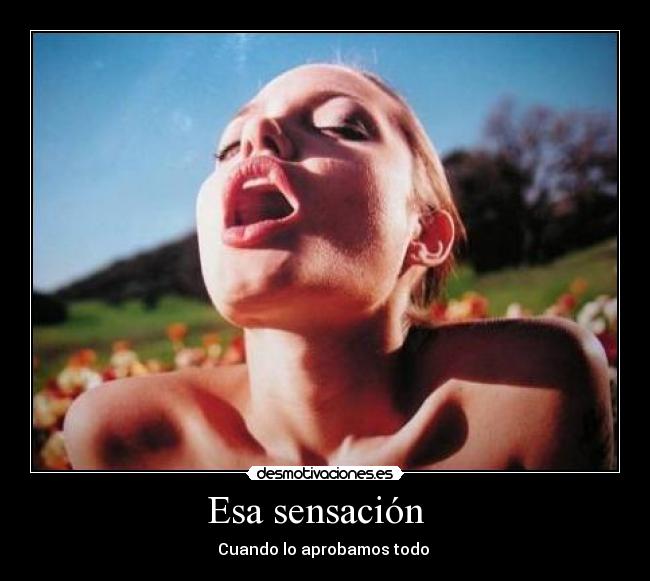 Esa sensación - Cuando lo aprobamos todo