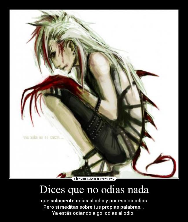 Dices que no odias nada - 