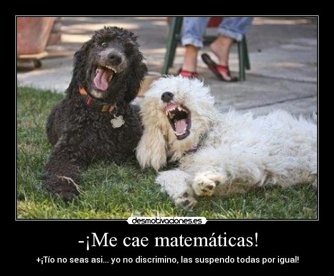 -¡Me cae matemáticas! -