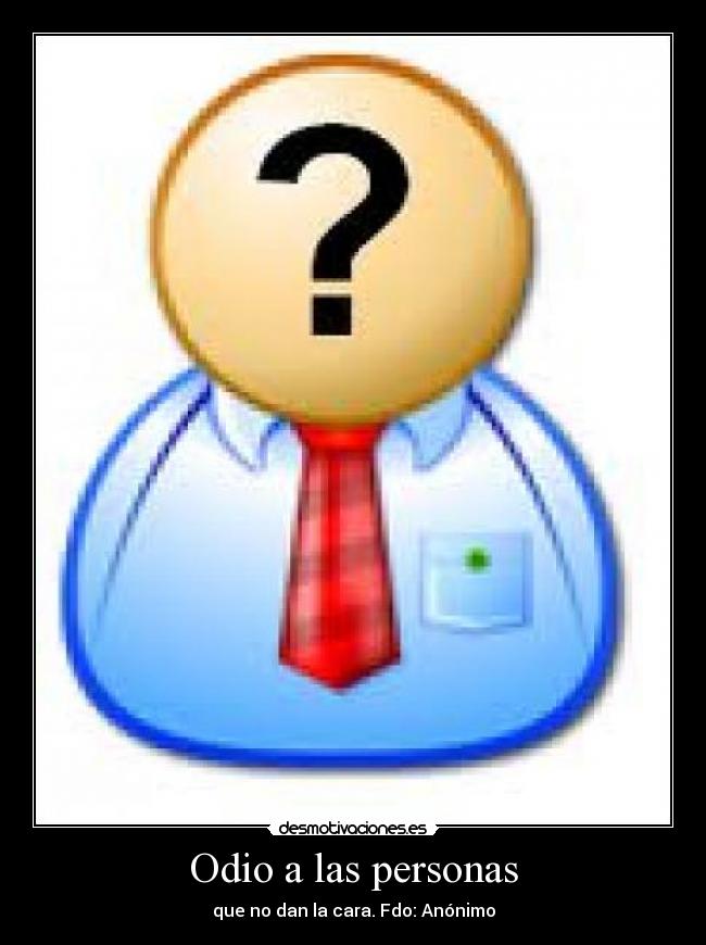 Odio a las personas -