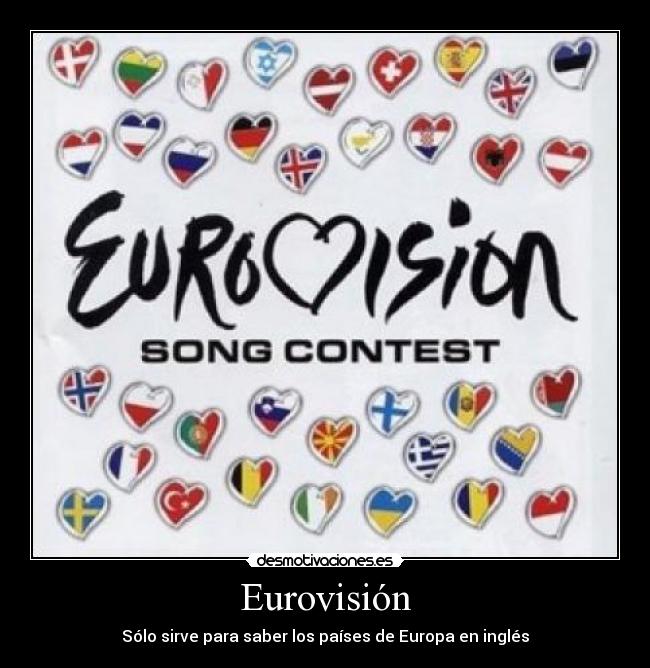 Eurovisión - Sólo sirve para saber los países de Europa en inglés