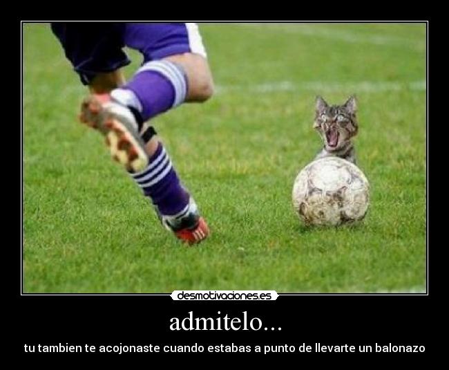 admitelo... - tu tambien te acojonaste cuando estabas a punto de llevarte un balonazo