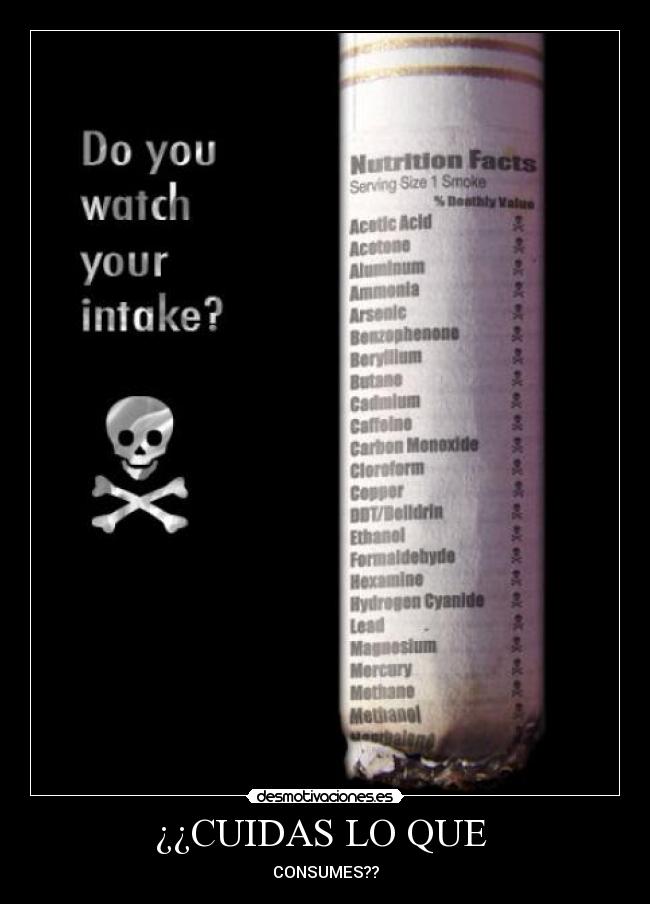 ¿¿CUIDAS LO QUE  - CONSUMES??