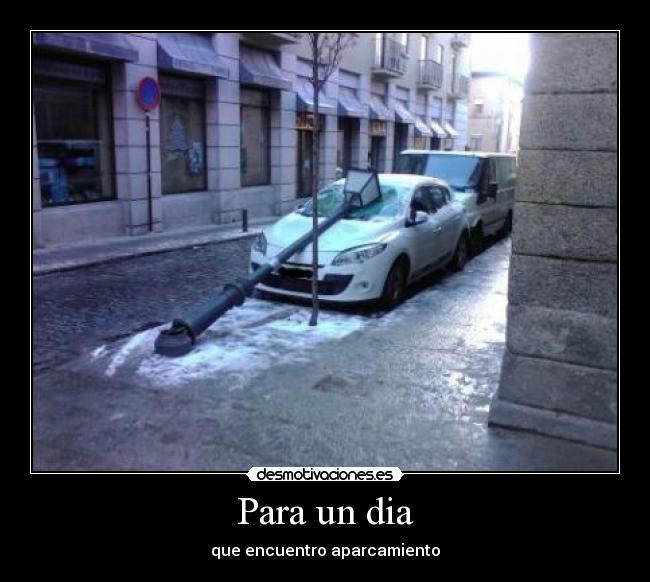 carteles aparcamiento farola coche desmotivaciones
