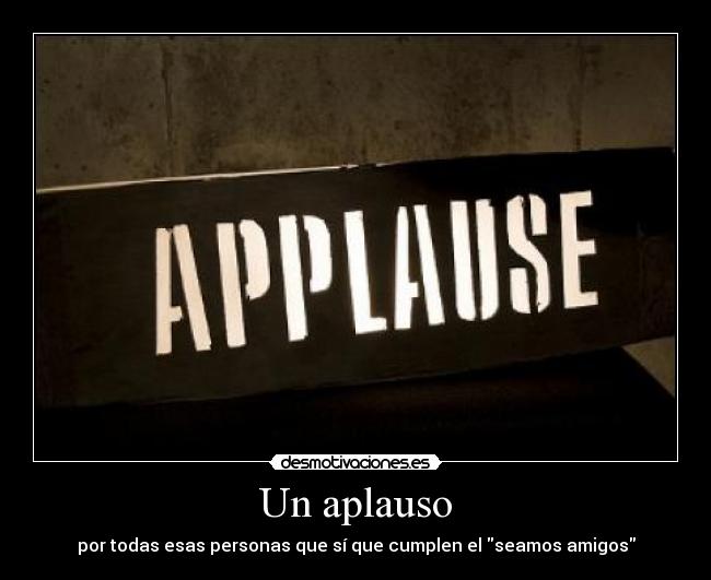 Un aplauso - 