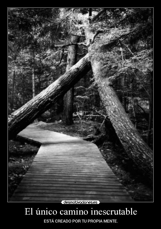 El único camino inescrutable - ESTÁ CREADO POR TU PROPIA MENTE.