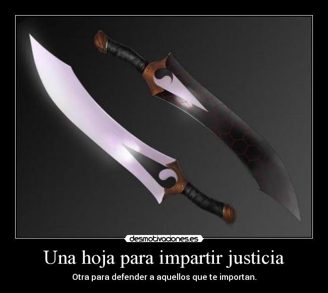 Una hoja para impartir justicia - 