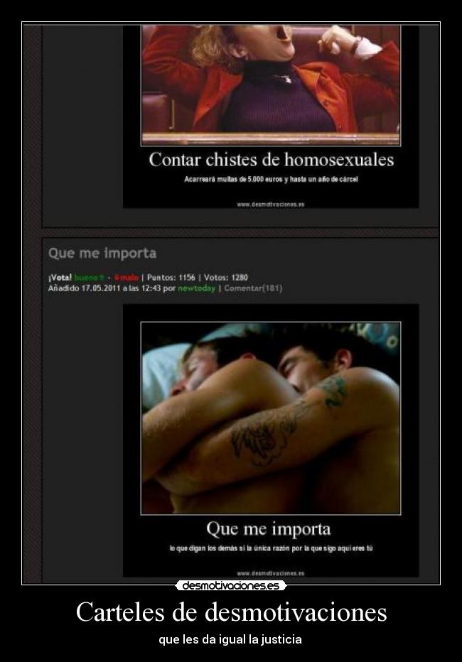 Carteles de desmotivaciones - que les da igual la justicia