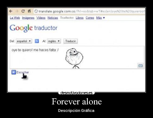 Forever alone - Descripción Gráfica 