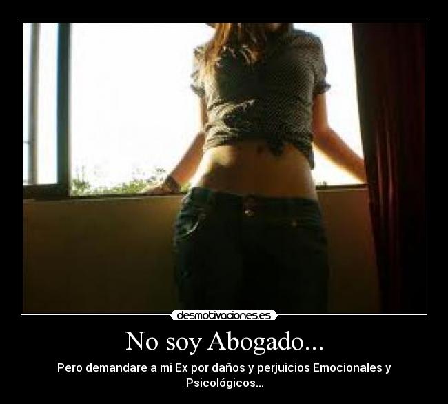 No soy Abogado... - Pero demandare a mi Ex por daños y perjuicios Emocionales y Psicológicos...