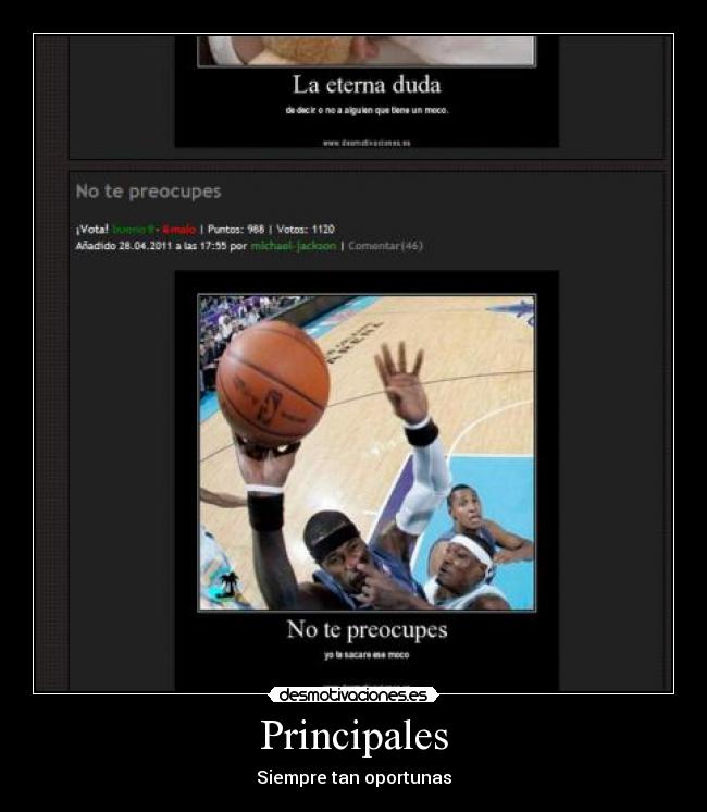 Principales - Siempre tan oportunas