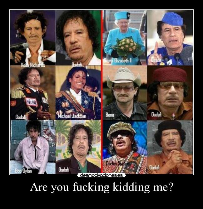 Are you fucking kidding me? -