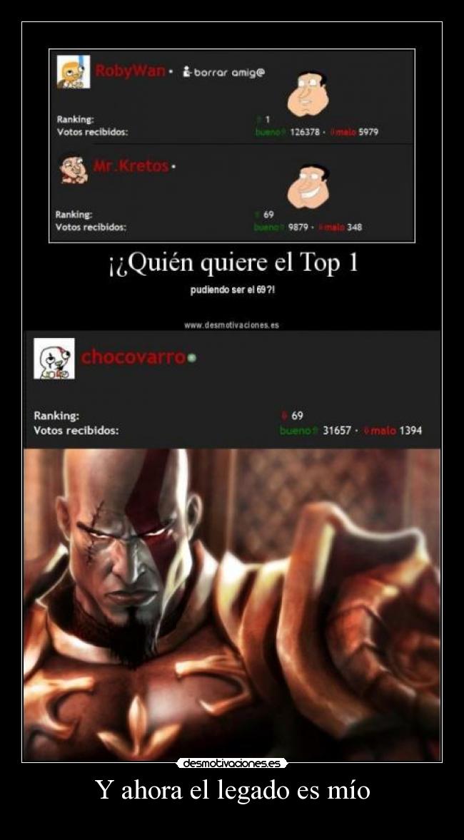 Y ahora el legado es mío -