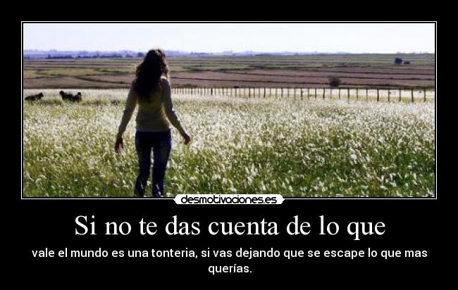 Si no te das cuenta de lo que - 