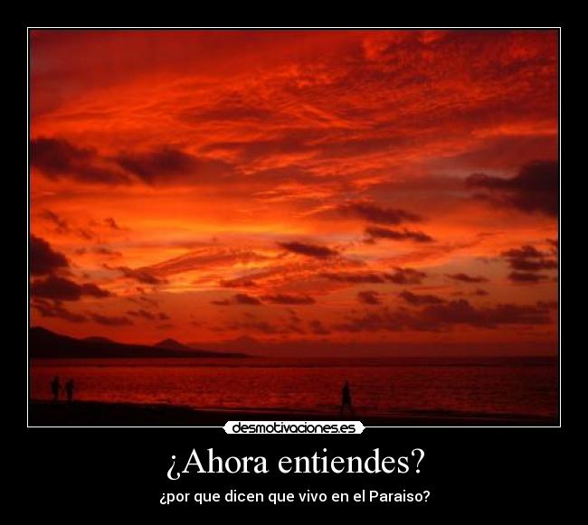 ¿Ahora entiendes? - ¿por que dicen que vivo en el Paraiso?