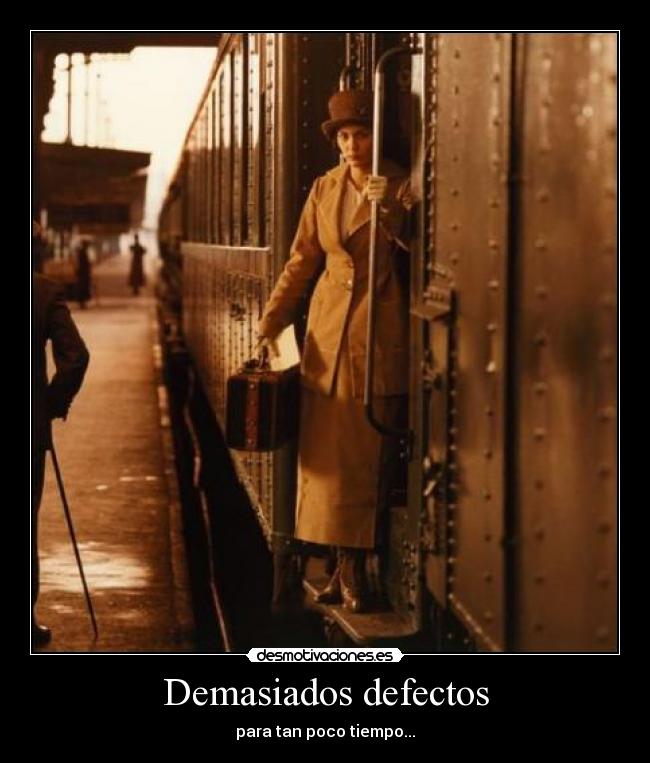 Demasiados defectos - para tan poco tiempo...