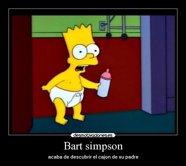 Bart simpson - acaba de descubrir el cajon de su padre