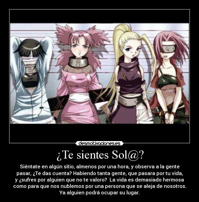 ¿Te sientes Sol@? -