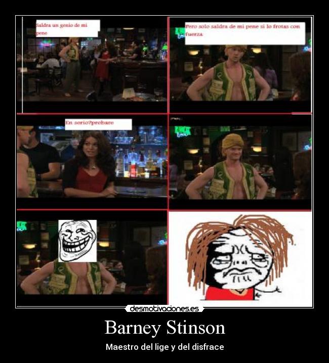 carteles barney stinson desmotivaciones