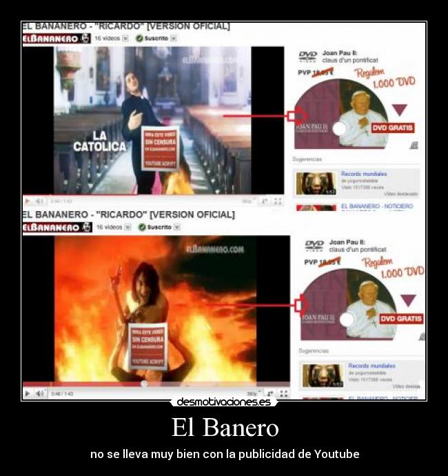 El Banero - no se lleva muy bien con la publicidad de Youtube