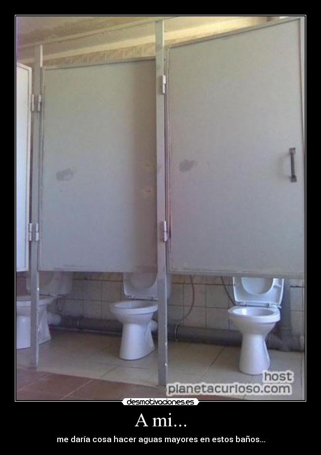 A mi... - me daría cosa hacer aguas mayores en estos baños...