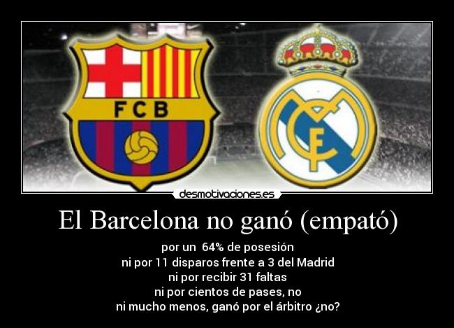 El Barcelona no ganó (empató) -