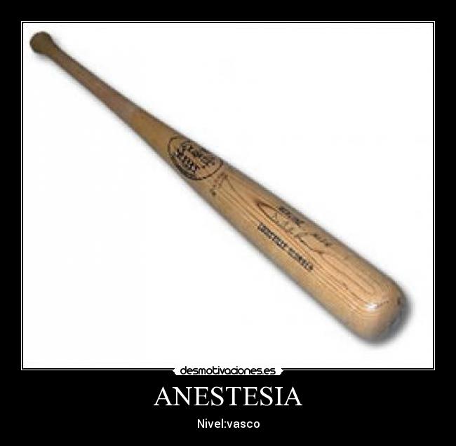 ANESTESIA - Nivel:vasco