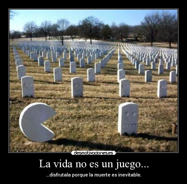 La vida no es un juego... - ...disfrutala porque la muerte es inevitable.