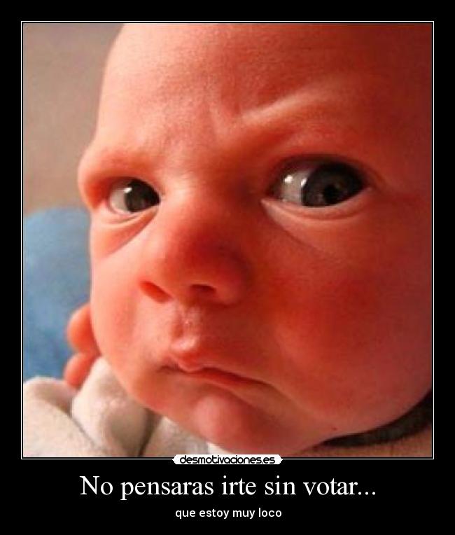 No pensaras irte sin votar... -