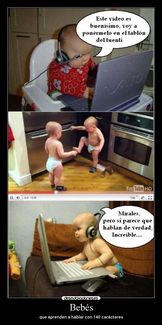 Bebés - que aprenden a hablar con 140 carácteres