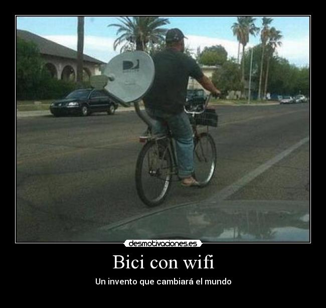 carteles bici con wifi desmotivaciones