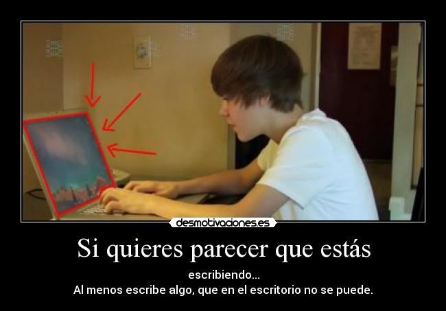 Si quieres parecer que estás - escribiendo...
Al menos escribe algo, que en el escritorio no se puede.