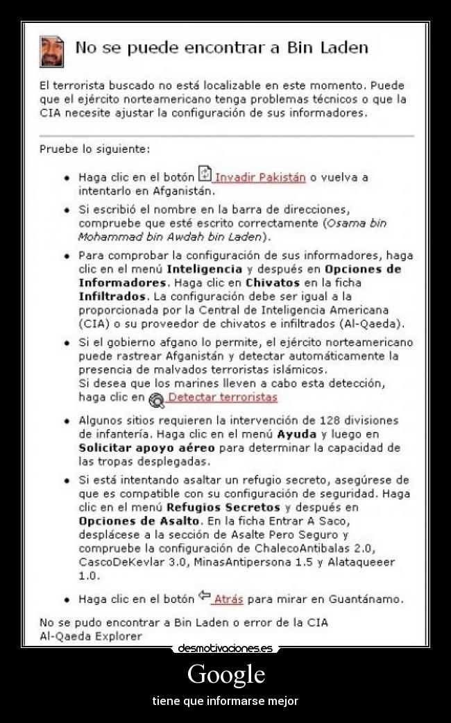 Google - tiene que informarse mejor