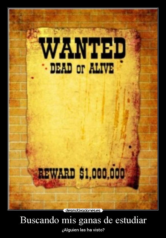 Buscando mis ganas de estudiar - ¿Alguien las ha visto?