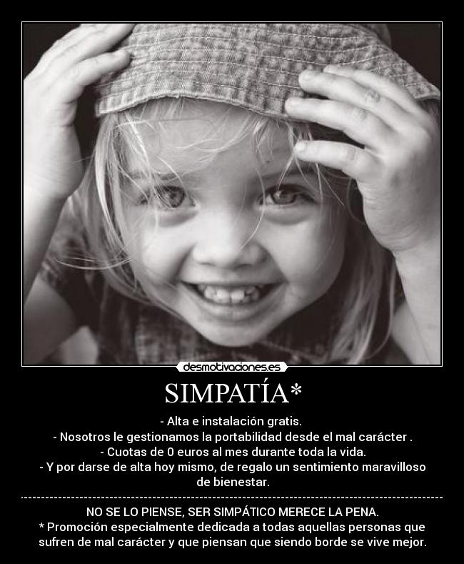 carteles simpatia desmotivaciones