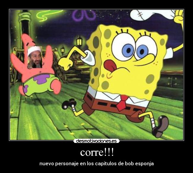 corre!!! - nuevo personaje en los capitulos de bob esponja