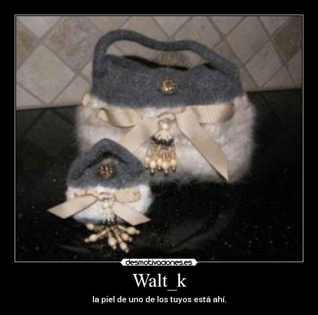 Walt_k - la piel de uno de los tuyos está ahí.