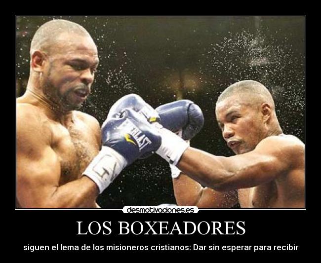 carteles boxeo lema misioneros cristianos desmotivaciones