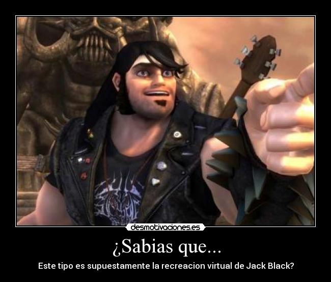 ¿Sabias que... - Este tipo es supuestamente la recreacion virtual de Jack Black?