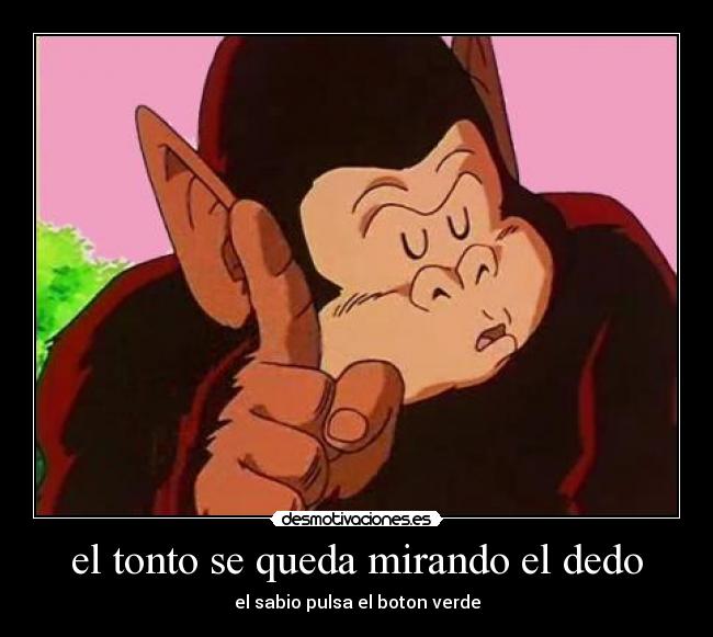 el tonto se queda mirando el dedo -