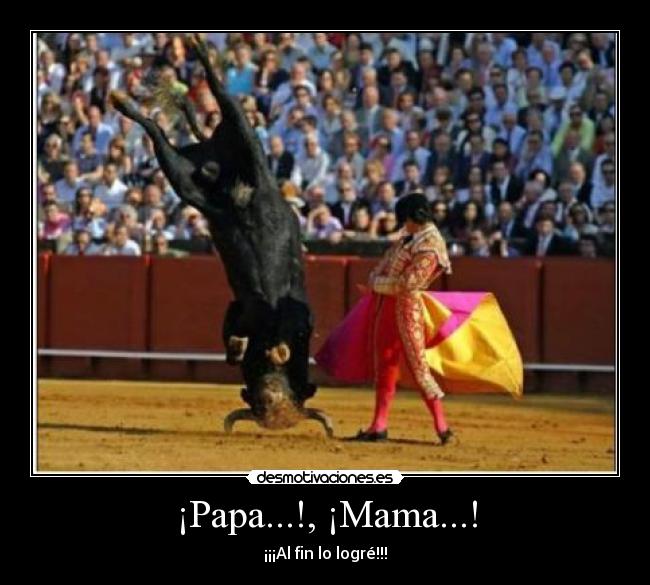 ¡Papa...!, ¡Mama...! - ¡¡¡Al fin lo logré!!!