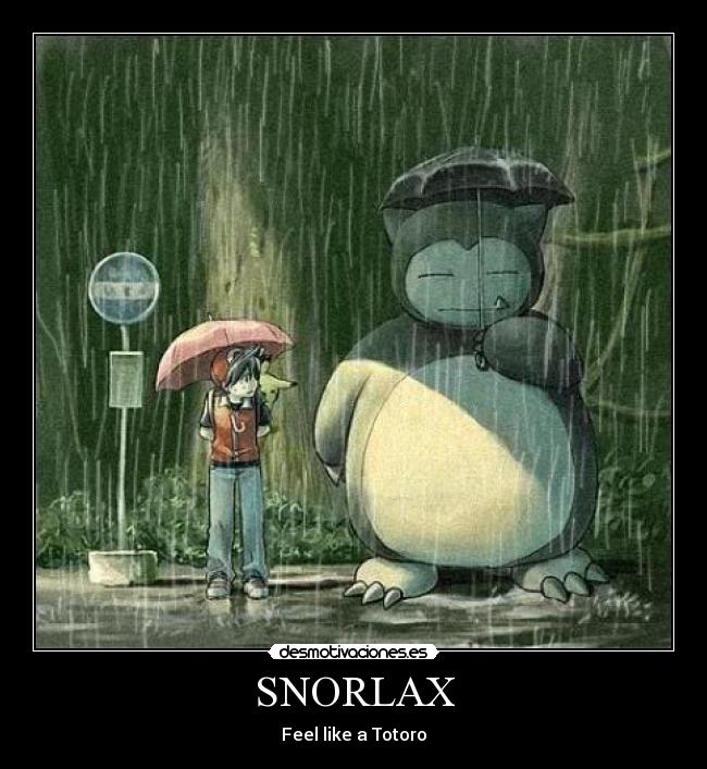 carteles pokemon totoro snorlax red pikachu desmotivaciones