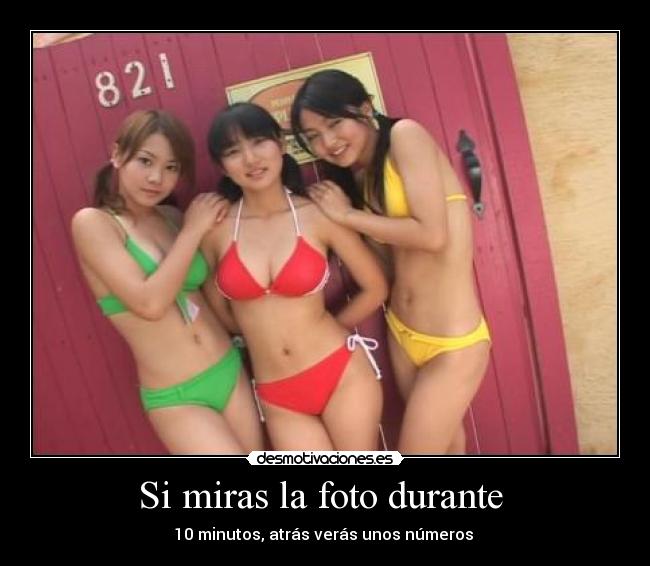 Si miras la foto durante - 10 minutos, atrás verás unos números