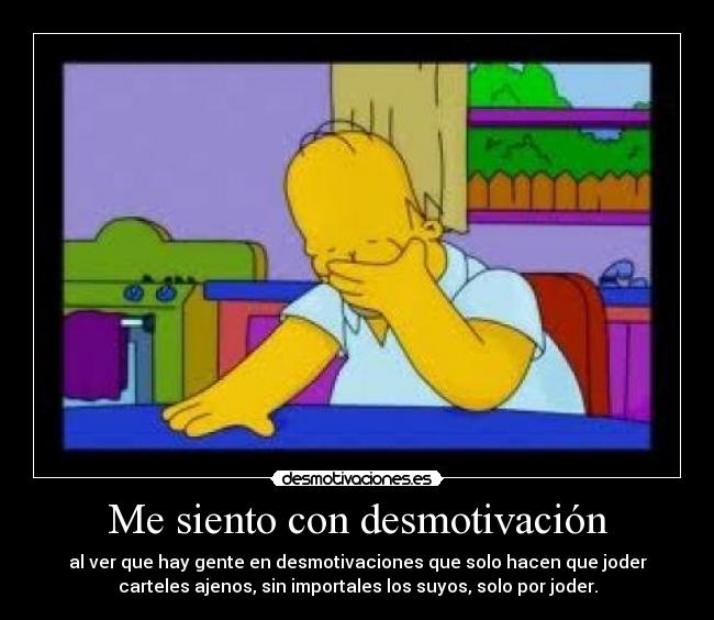 Me siento con desmotivación - 