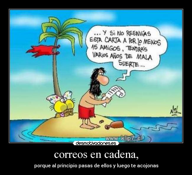 correos en cadena, -