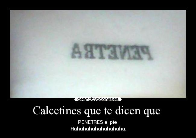 Calcetines que te dicen que -