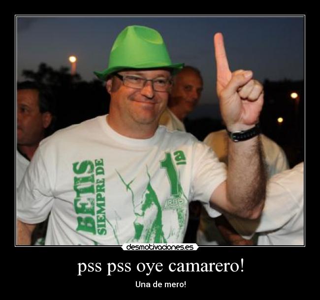 pss pss oye camarero! - Una de mero!